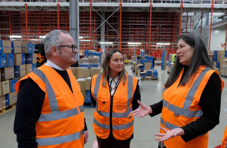 Corby Logistics Hub Showcases Innovation During VIP Visit, Clare Bottle and Lee Barron